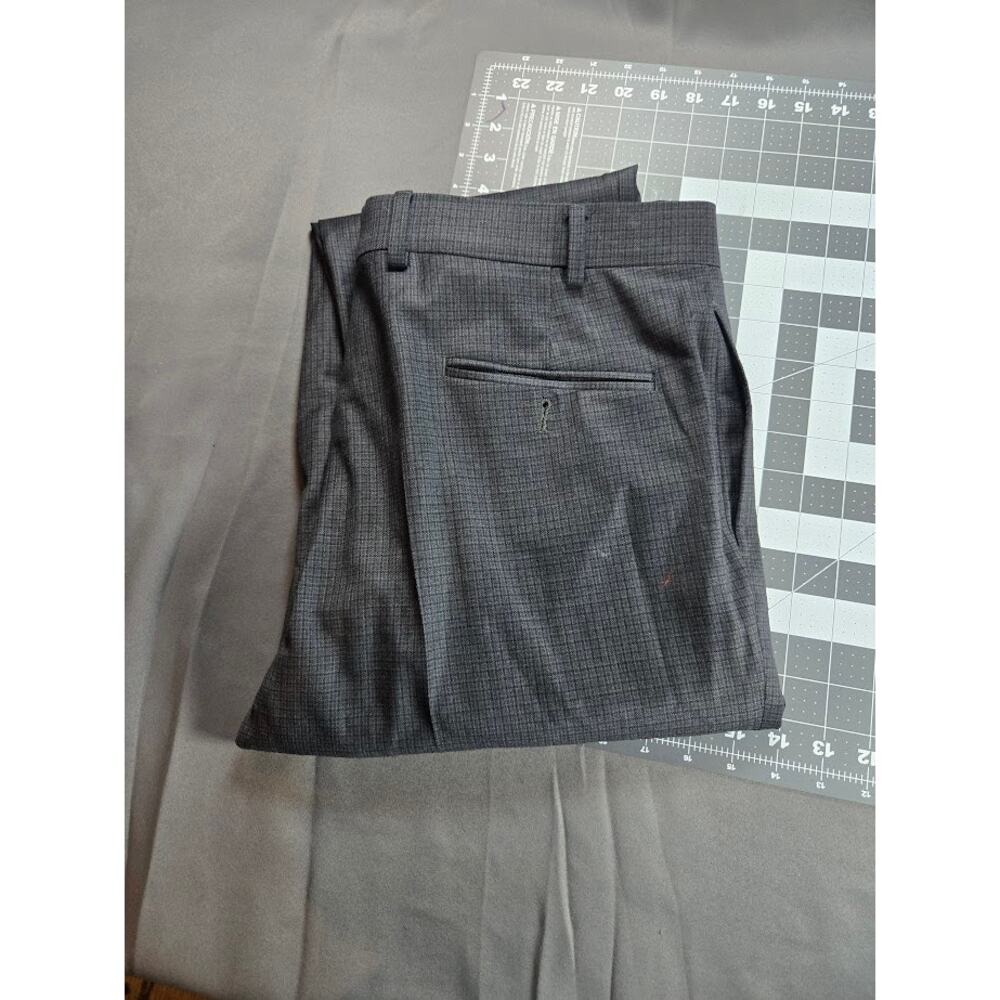 Brooks Brothers Regent Fit Plaid Linen Dress Pants 36w Straight flat front